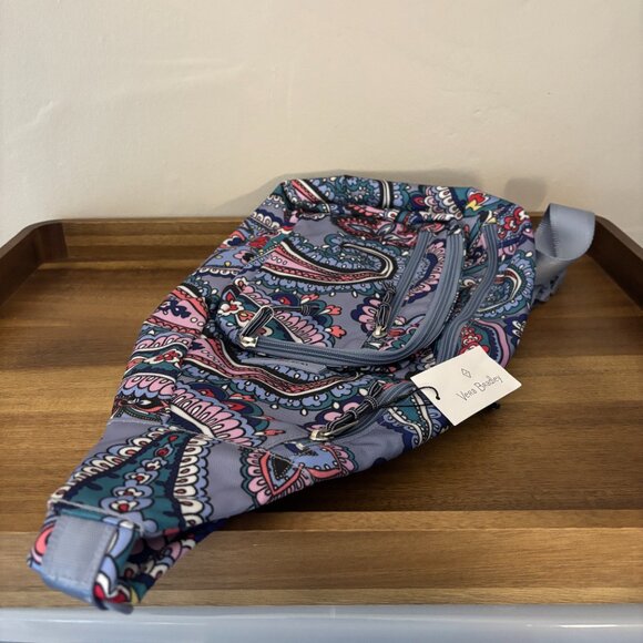 Vera Bradley Kona Paisley Light Purple Lighten Up Sling Backpack New - Picture 7 of 12